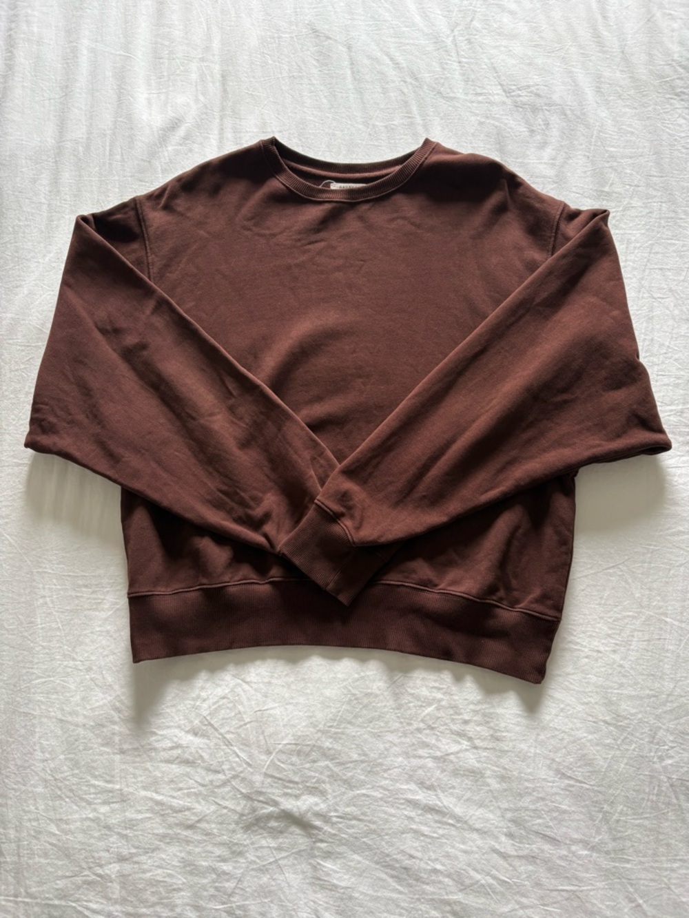Brunette the Label Brown Crewneck | Cozy Oversized Sweatshirt | Size L/XL